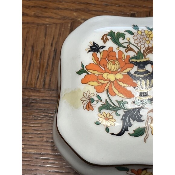 Vintage 1960s Limones Peint A La Main Trinket Box With Lid - Picture 3 of 12